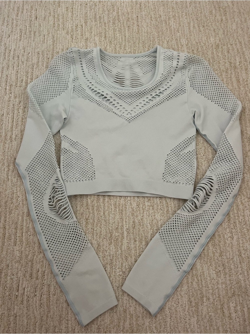 Alo Yoga Cropped Long-Sleeve Top
